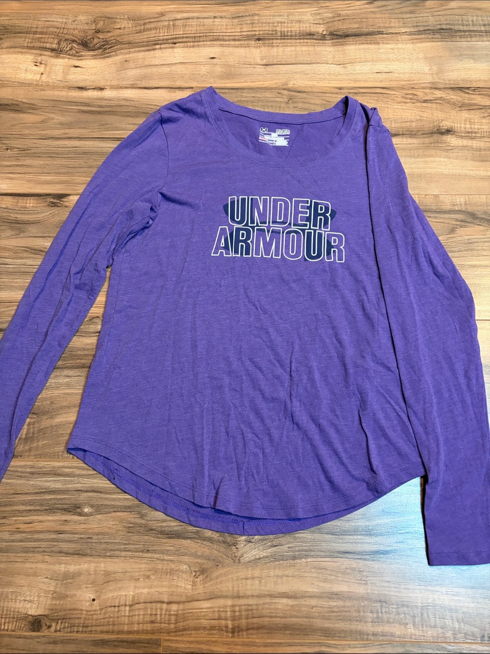 Under Armour Women's Purple Long-Sleeve Logo Tee